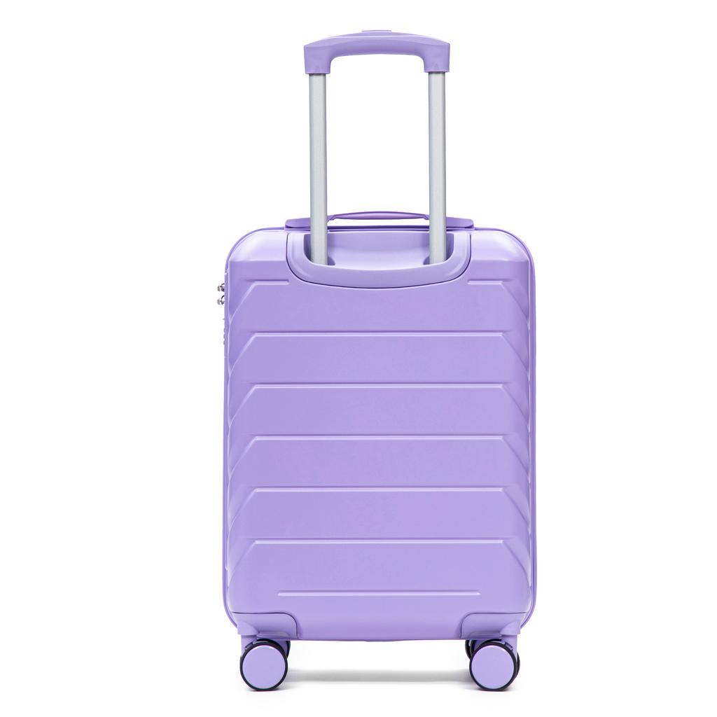 Travel Luggage Set 2-Piece (14 Inch Cosmetic Case + 20 Inch Suitcase), ABS Hard Shell, Iron Telescopic Handle, Combination Lock