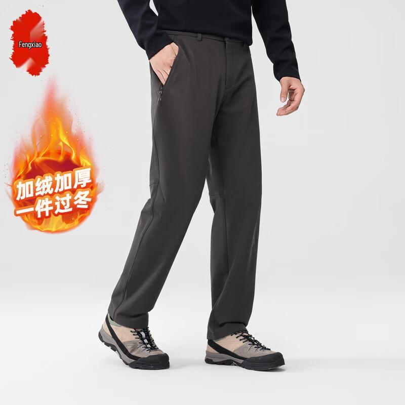 

Men s Thickened Windproof Outdoor Hiking Straight-Leg Pants 30