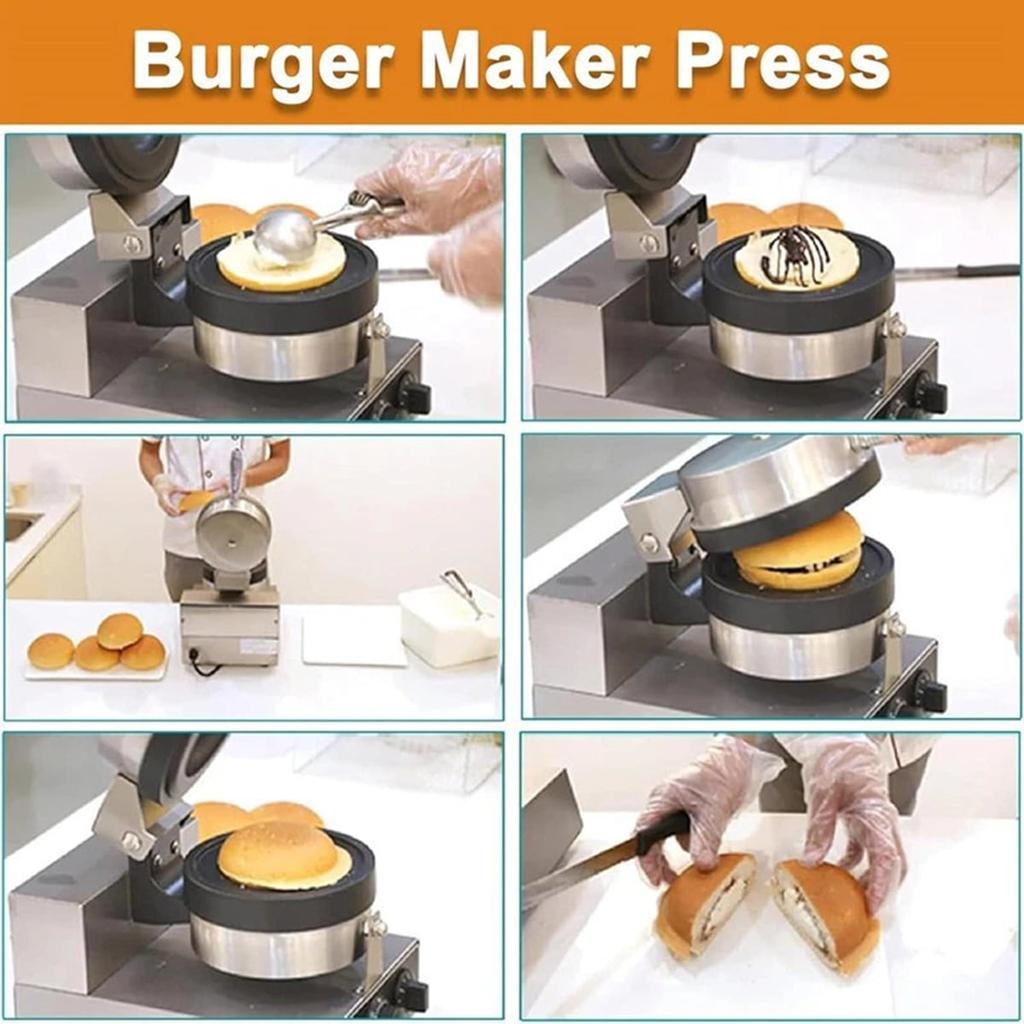 220V Hamburger Machine Burgerpers Sandwichmaker 2400W Krachtige Panini Pers Wafelijzer