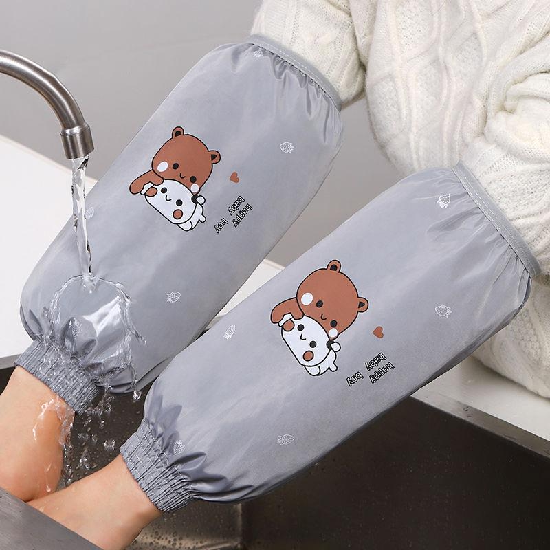 

1 пара грязеотталкивающих нарукавников, водонепроницаемые, с мультяшным рисунком, грязеустойчивые, защитный дизайн манжет, грязезащитные нарукавники