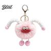 Fluffy Bag Pendants Sausage Mouth Creature Plush Keychain Cartoon Fuzzy Ball Keyring Pendant Women Key Rings Decorative Keychain for Handbags Purses