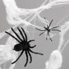 200g Halloween Spider Webs Stretch Cobwebs with 215 Plastic Spiders for Halloween Haunted House Indoor Outdoor
