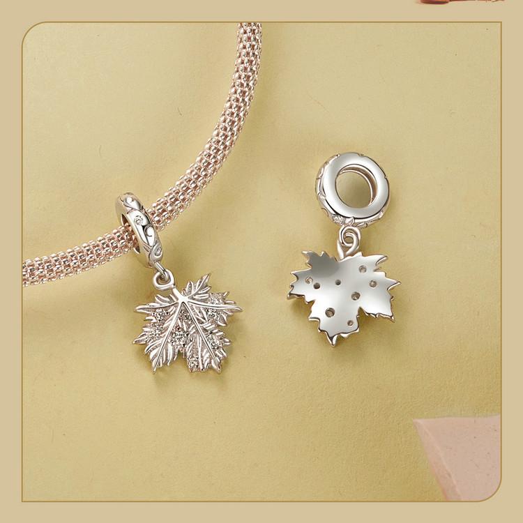 Everle Late Autumn Ginkgo & Maple Leaf Beaded DIY Bracelet Accessories