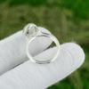 Sterling Silver Green Amethyst Stone Wife Statement Bezel Boho Ring Jewelry US 9