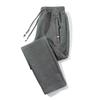 2024 Velvet Thickened Men's Loose Casual Zipper Sweatpants for Autumn and Winter