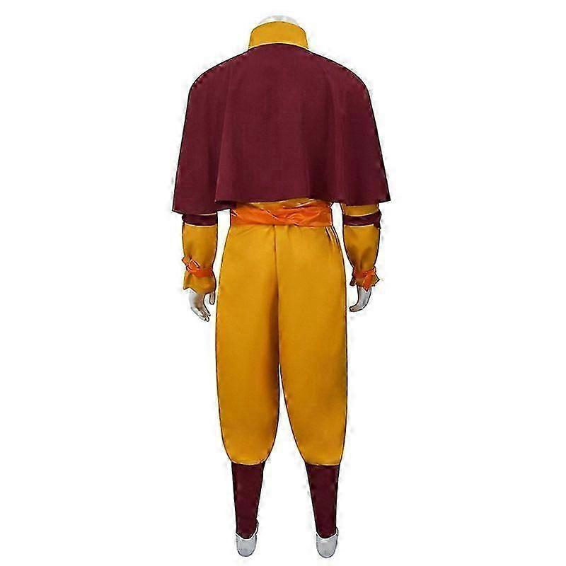 Aang Cosplay 5-Piece Set Anime Costume Halloween Disguise Carnival Party Costume for Adults - XN