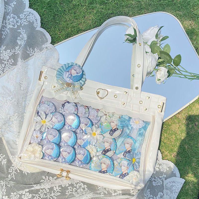 New pain bag [Freya] subculture punk goth hottie transparent versatile daily shoulder crossbody pain bag