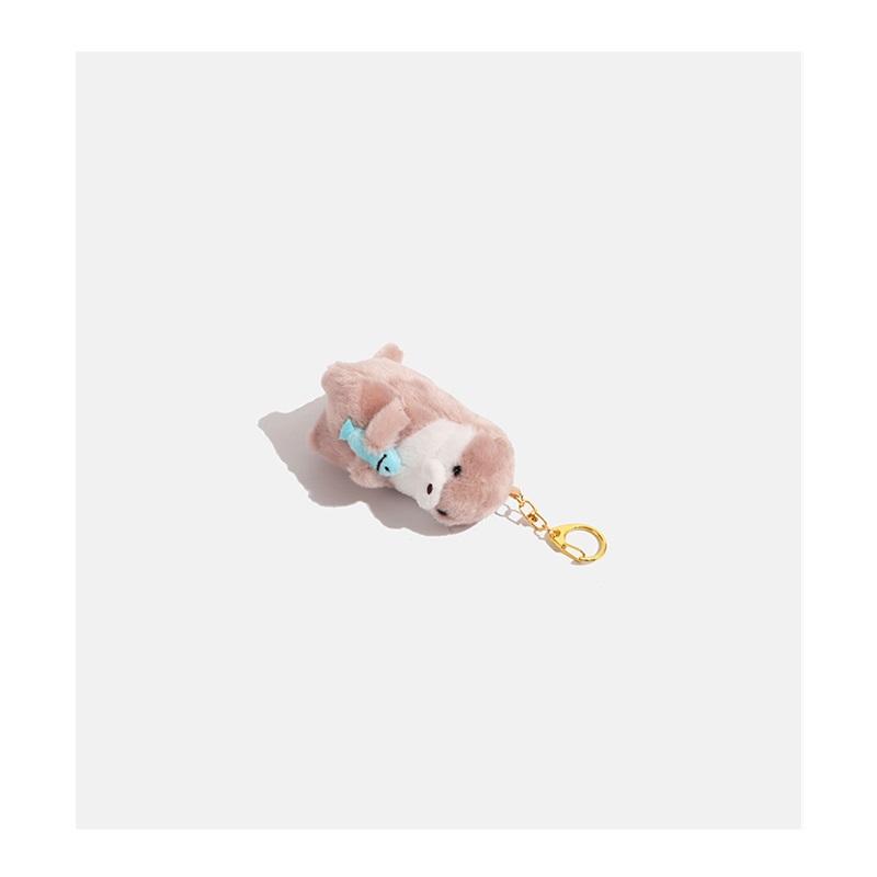 Kpop Idol Lee Chan Same Otter Plush Keychain Adorable Sea Otter Holding Fish Stuffed Doll Backpack Bag Hanging Charm