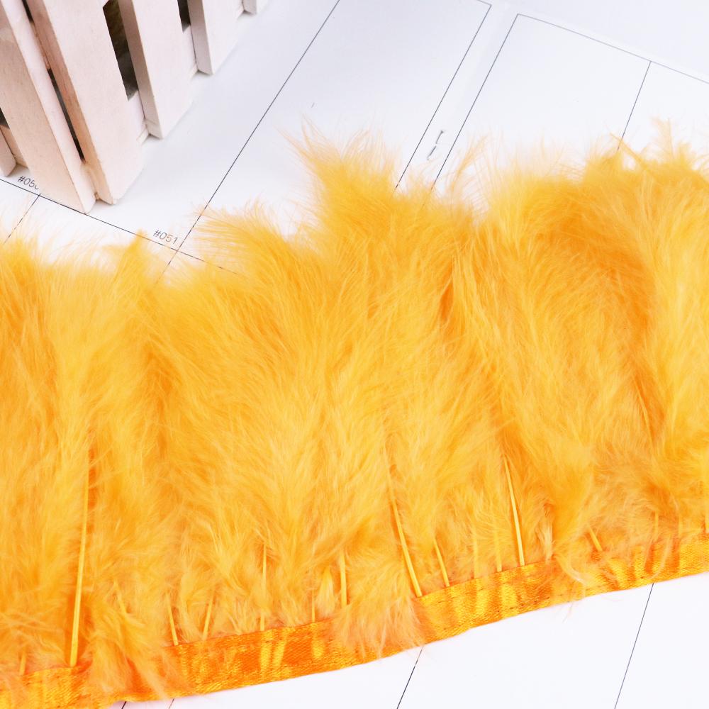 1Meter Colorful Turkey Marabou Feathers Trim Ribbon 10-15cm for Wedding Clothing Party Dress DecorationSewing Plumes