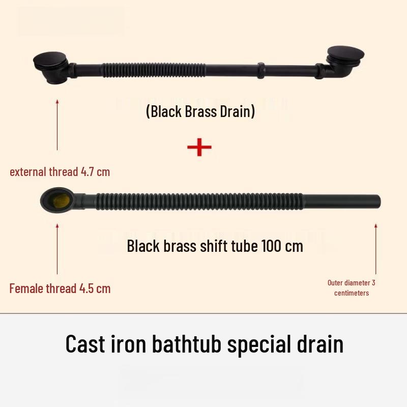 TLXT Bathtub Drainer with Displacement Pipe