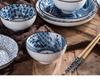 Hand-Painted Japanese Ceramic Bowl Set with Gift Box and Custom Logo Option