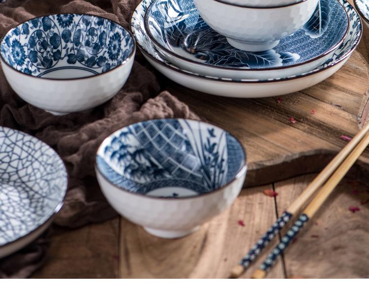 Hand-Painted Japanese Ceramic Bowl Set with Gift Box and Custom Logo Option