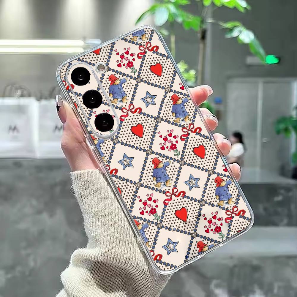 Cute P-Paddington Bear Phone Case For Samsung Galaxy A91,80,73,72 ,71,53,52,32 ,31,22,21s,20,Transparent Case