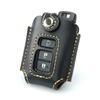 Genuine Leather Smart Key Case for Toyota 60 Series 210 Series 50 Series Camry [Kecha-ya] (toyota-b) (3 Buttons, Black) Noah, Voxy, Esquire, Alphard,