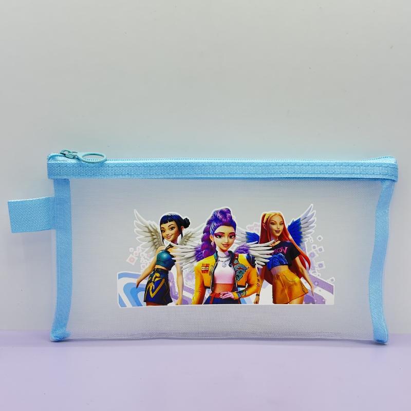 Kpop Dämonenjäger Bleistifte Stifttasche Lineal Spitzer Radiergummi Kinder Niedliches Schreibset Schüler Schulbedarf Kinder Geschenk