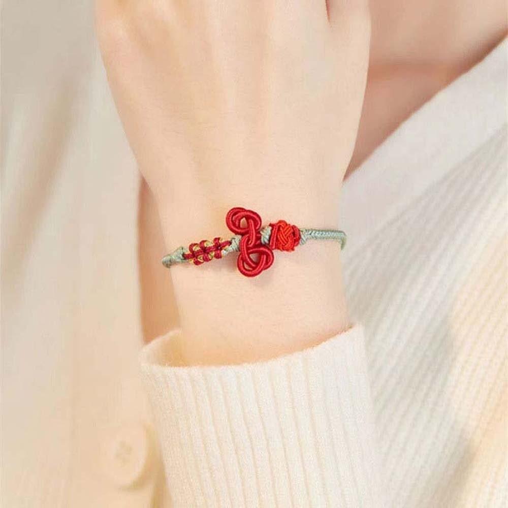 Personality Exam Success Woven Bracelet Fortunate Ornaments Chinese Knot Bangle Party