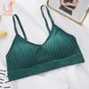 Top Tubolare Sportivo a U Traspirante Crop Lingerie Intimo Sexy Senza Ferretto Bralette Senza Cuciture Reggiseno da Donna Imbottito Top da Notte Reggiseno