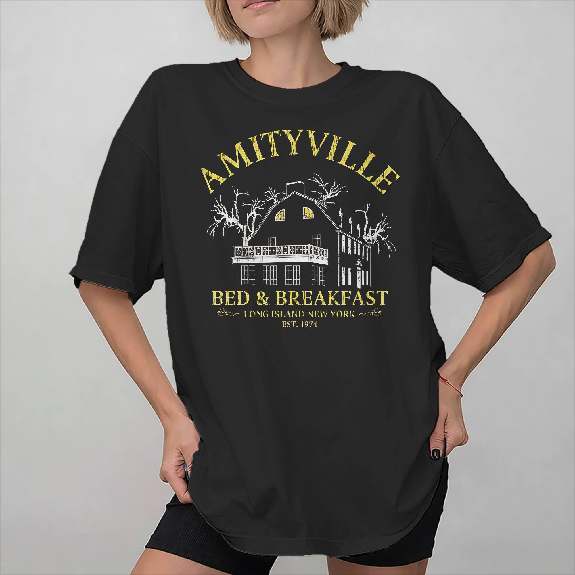 The Amityville Horror Movie Graphic Printed T Shirt Unisex Women  100 Cotton  Tee Shirt Clothes S