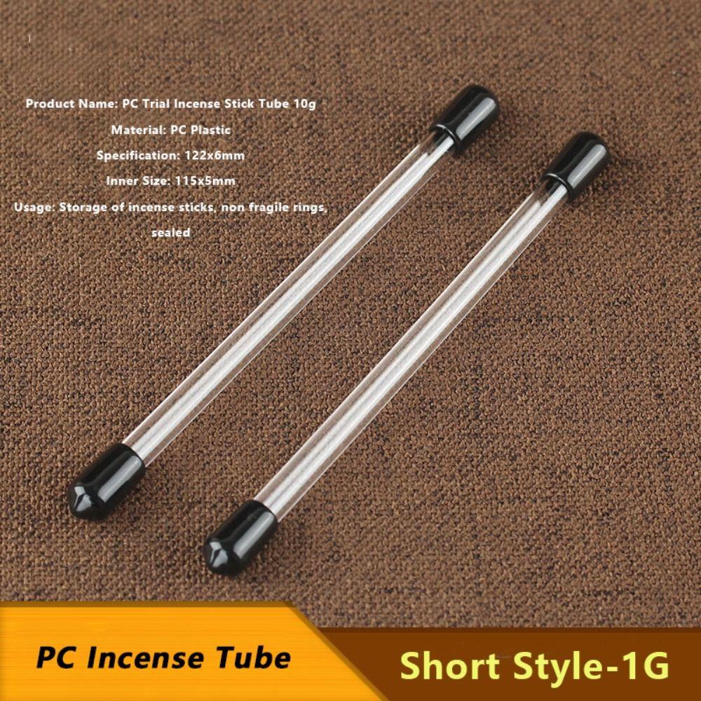 Transparent Incense Stick Tube with Detachable Airtight Lid Incense Storage Box Incense Holder