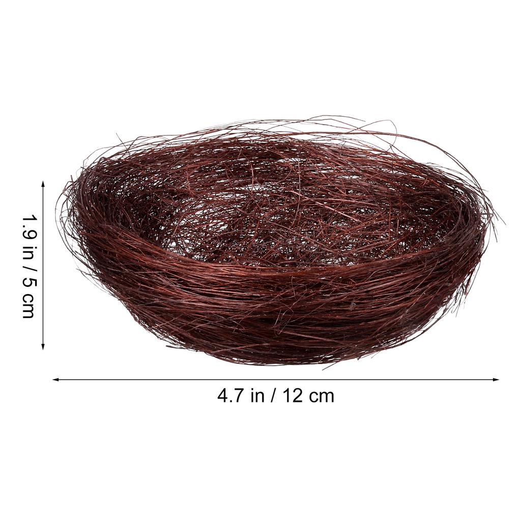 20Pcs Decorative Bird Nests Natural Style Thread Craft Nests for Indoor Outdoor Decoration Balcony Landscape Desktop Decor Fake