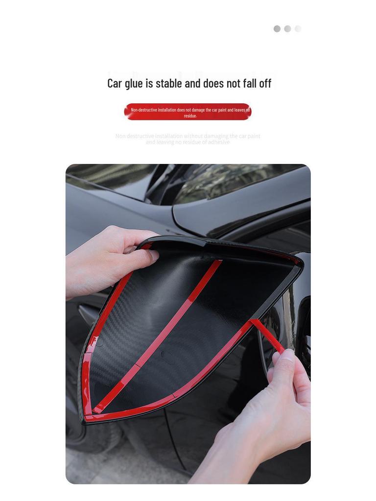 Tesla Model 3/Y Carbon Fiber Texture Rearview Mirror Protective Cover