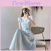 Summer Chic Womens Dress Set With Pleated Pvc Fabric For Casual Wear