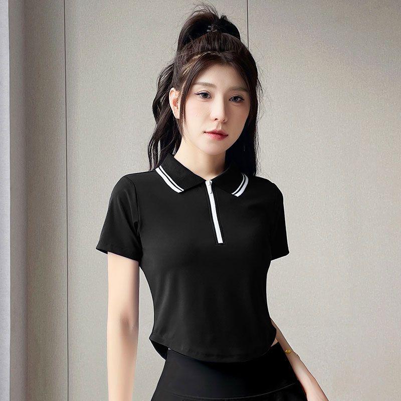 

Женский быстросохнущий спортивный комплект: Повседневный летний наряд для бега и тенниса с короткой юбкой для фитнеса Large