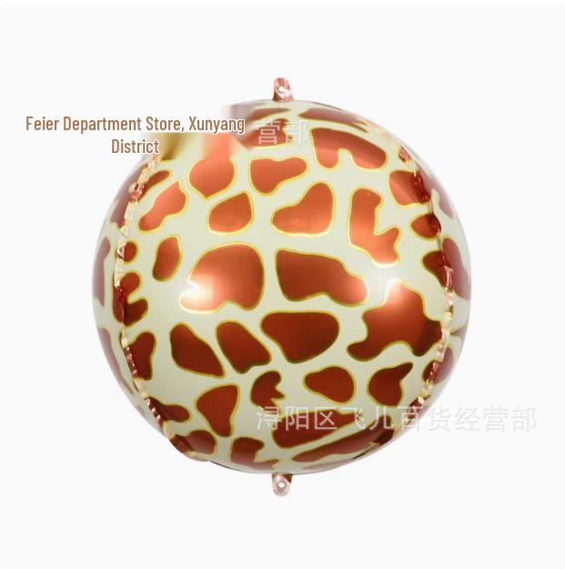 4D Animal Print Foil Balloons: Leopard, Crocodile, Giraffe, Snowflake Forest Party Decor