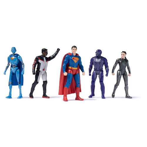 DC Comics, Superman Heroes Vs. Villains 5-Pack, 3-Inch Action Figures, Stylized Superhero Figures with Dynamic Poses and Battle-Ready Armor, Ages 4+