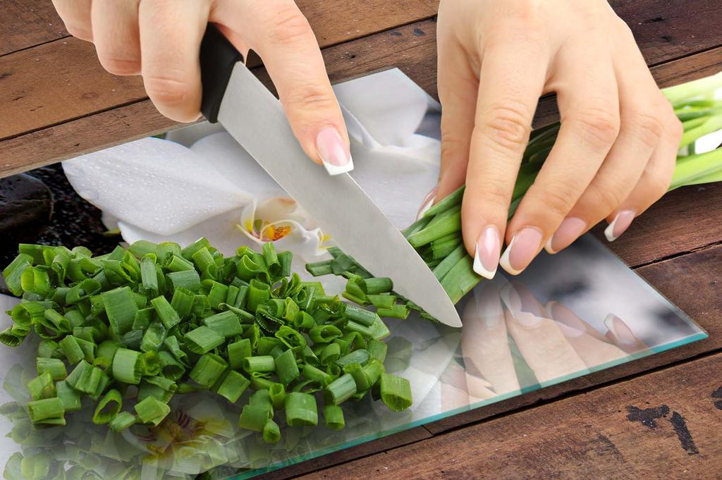 SZKLANA DESKA DO KROJENIA 35x52 ORCHIDEA