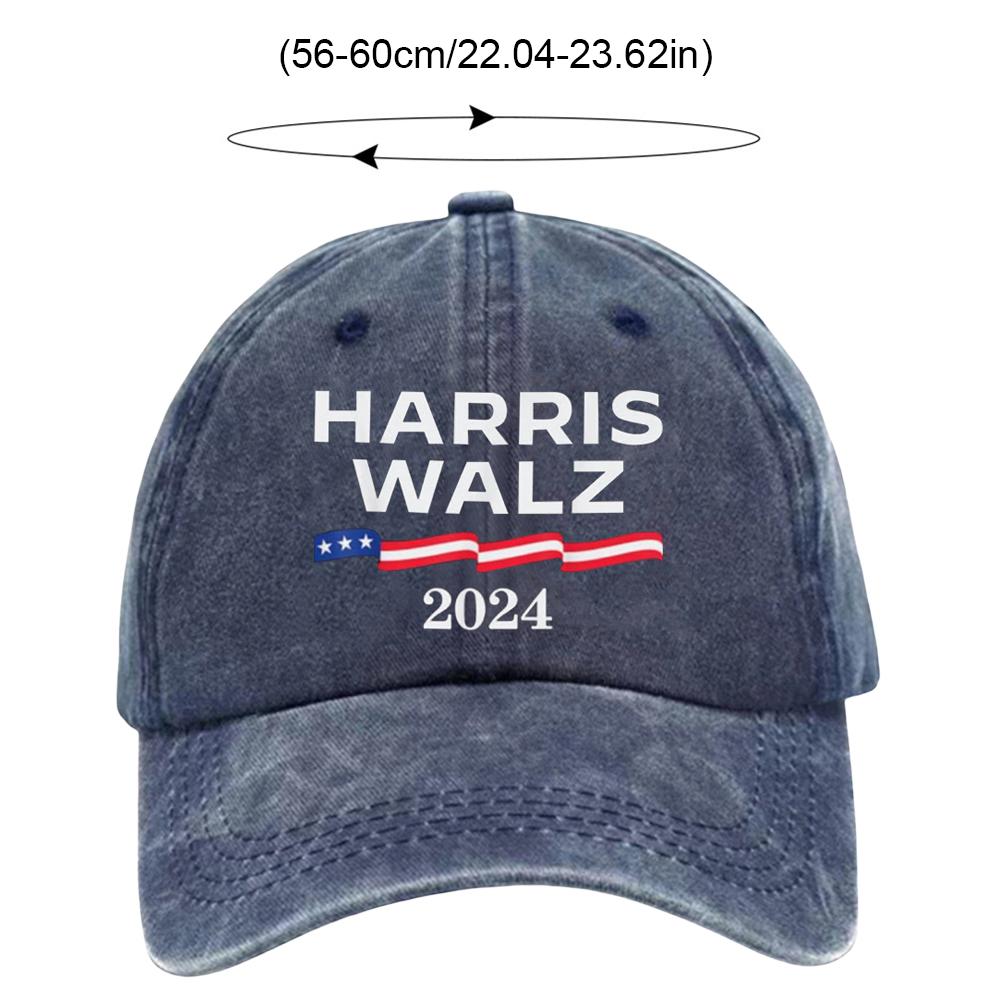 Kamala Harris Tim Walz Waltz Unisex Baseball Cap President Election Distressed Washed Hats Vintage All Seasons Travel Sun Cap