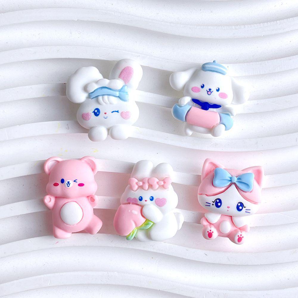 Cute Resin Accessories For Diy Jewelry Making Cartoon Animals Cream Gel Phone Case Creative Fridge Magnet