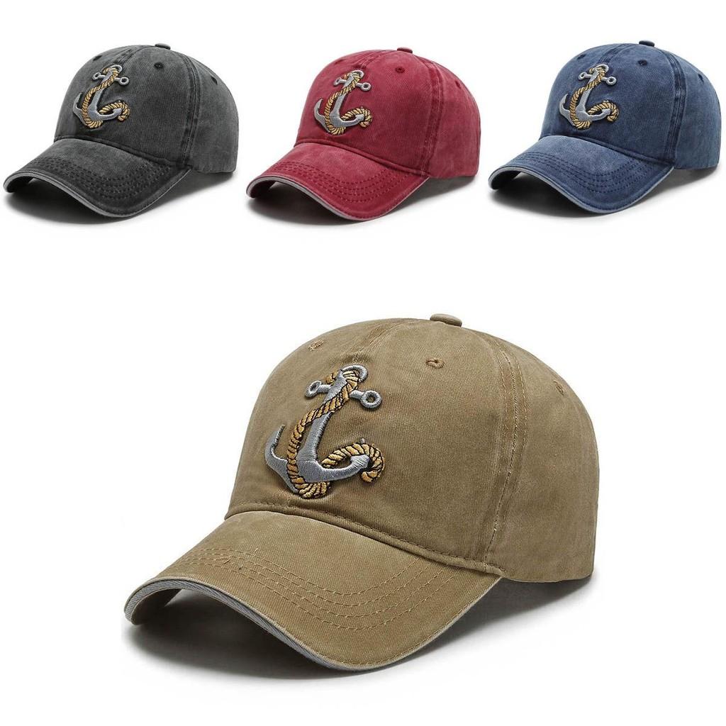 Embroidery Anchor Ship Baseball Cap Sun Protection Breathable Hat Gift Outdoor