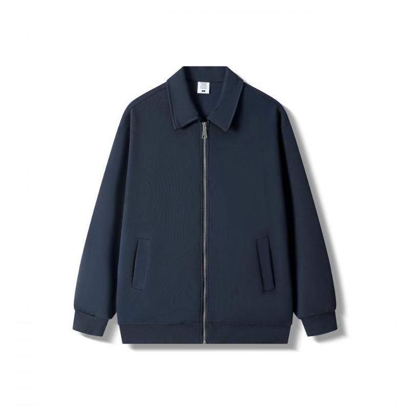 New G Island Cotton Loose Zipper Jacket Sweater Men's Solid Color Trend Versatile Jacket Couple