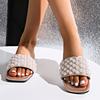 Fashion Summer New Flat Heel Rhinestone Slippers Women Fashion All-match Rhinestones Sandals Outdoor Beach Slides Slippers