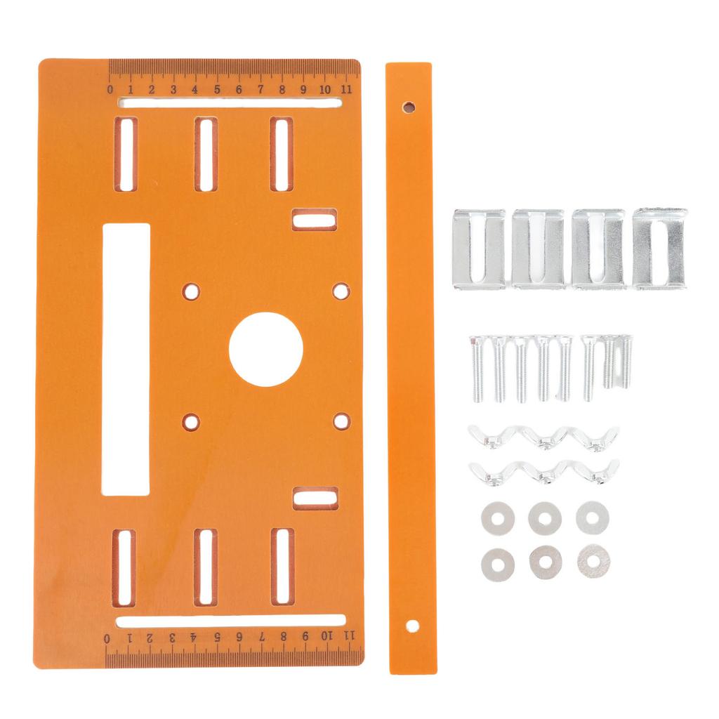 Cutting Machine Base Board 90° and 45° Cut Punching Design 28x15cm 0-9.5cm Range Circular Saw Base Plate for Woodworking Tasks