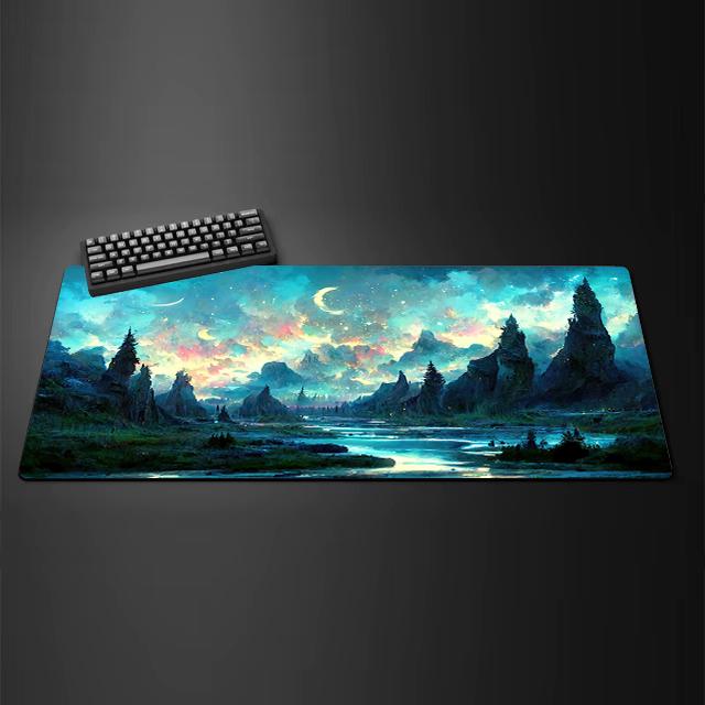 XXL Fantasy landscape carpet large mouse pad MM game table mat accessories suitable for players gaming office non-slip