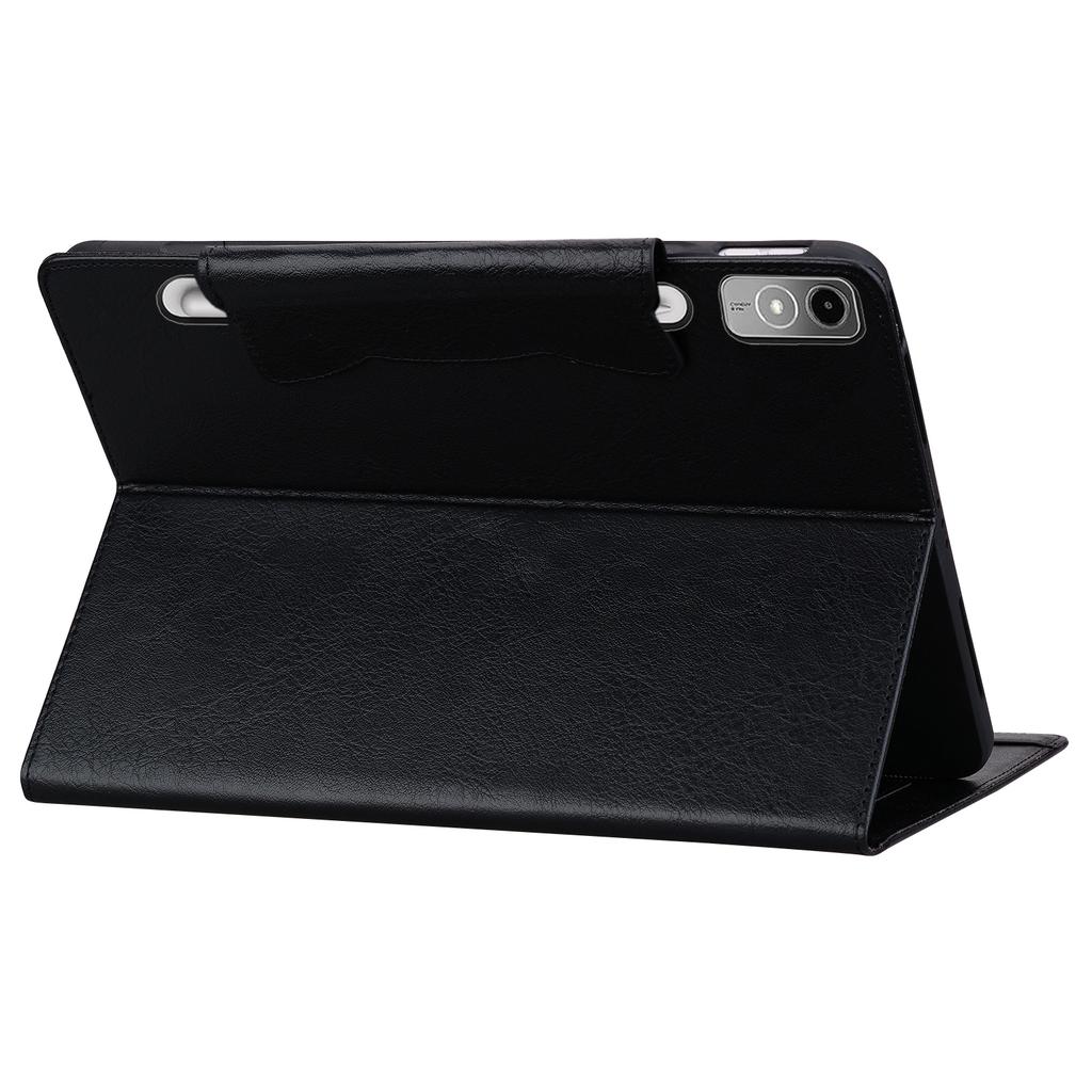 For Lenovo Tab P12 Shockproof Case Magnetic Clasp PU Leather Tablet Cover with Card Slots