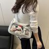 1 Piece Women Korean Transparent Ita Bag Y2K Harajuku Shoulder Bag School Crossbody Bag Female Preppy Handbag Purse