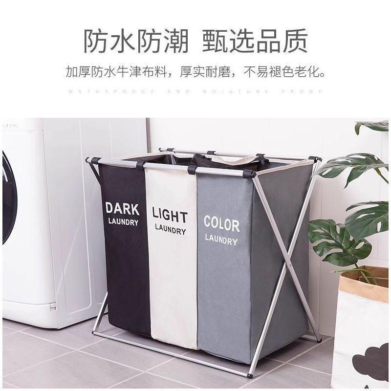 Foldable Laundry Hamper With Oxford Fabric Bins Bedroom Storage - 1/2/3 Compartment Design