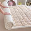 Thick Velvet Fleece Mattress Pad: Warm Coral Fleece Winter Quilt for Dorms and Home