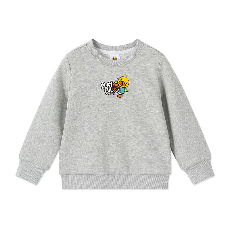 B.Duck Boys Cartoon Print Round Neck Sweatshirt 105