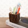 Stationery Storage Wooden Bark Pen Holder Multifunctional Stationery Box  Home Office