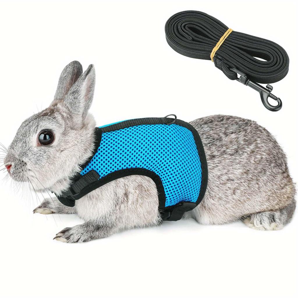 Breathable Mesh Rabbit & Small Dog Chest Harness with Leash