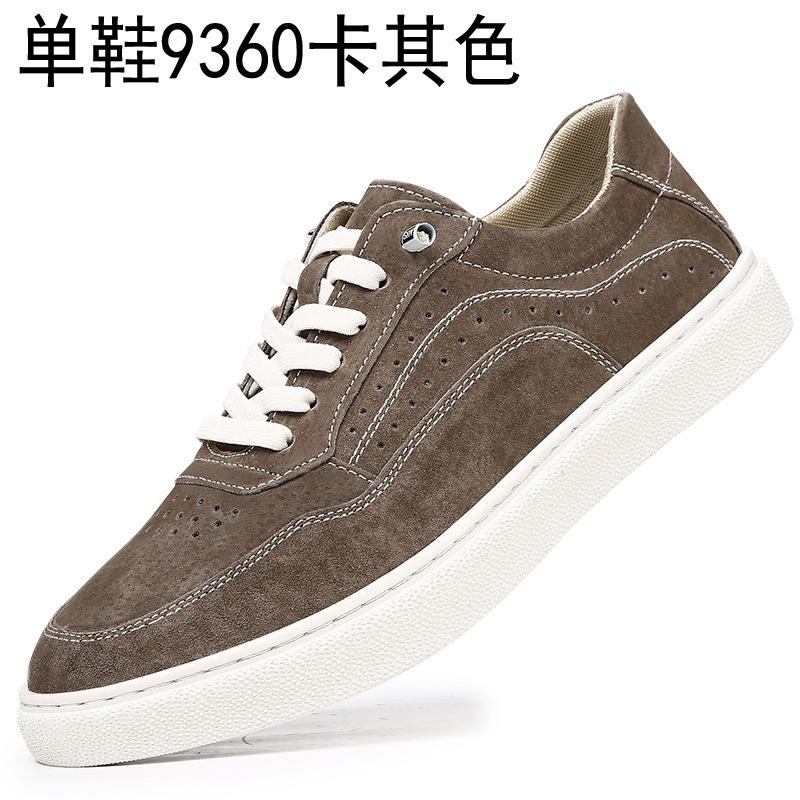 Casual shoes men's 2025 spring new retro board shoes men's casual sports trend color matching lace-up men's leather shoes