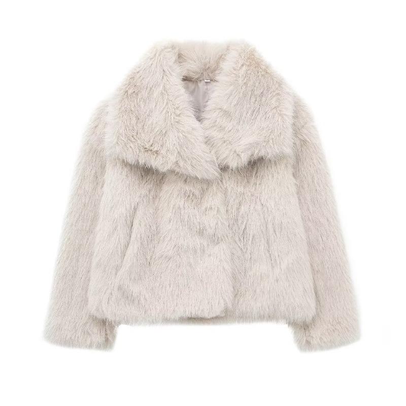 Autumn New Women's Clothing Faux Fur Short Top Women's Coat Spring Women's Jacket Top