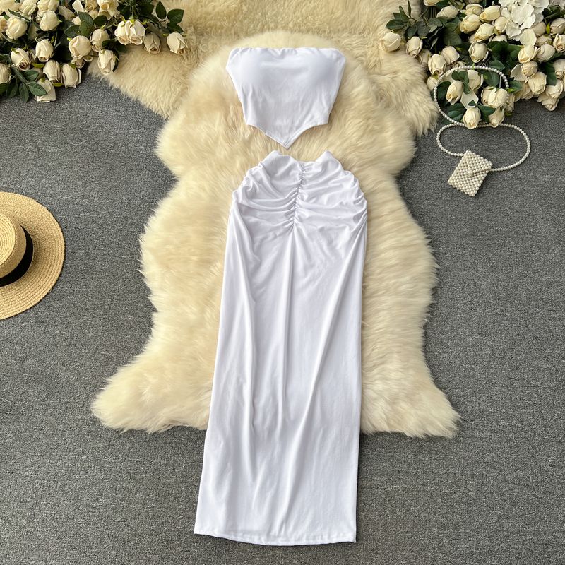 Fashion Sexy Wind Easiest for Match Ruched Silm Fashionable Tube Top