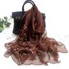 Fashion Silky Georgette Chiffon Scarf Women Long Soft Thin Wrap Scarf Shawl Beach Kerchief Scarves Georgette Scarf Voile Scarf