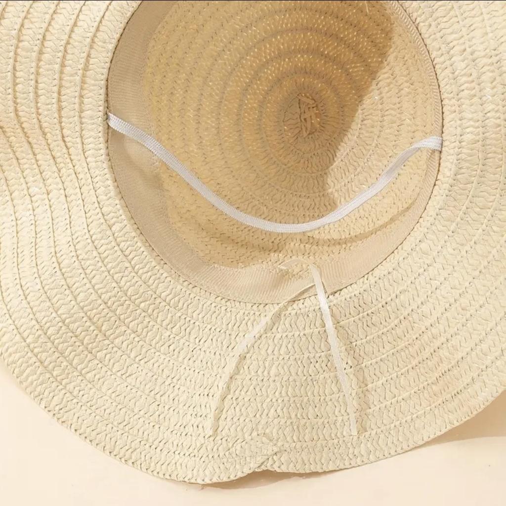 Designový slaměný plážový klobouk s širokou krempou Dámský letní klobouk na dovolenou Ochrana před sluncem Plážový klobouk Stínítko Sluneční klobouk Slaměný klobouk
