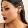 Hip Hop Personality Ancient Silver Metal Stereo Scorpion Bending Ear Contour Stud Earrings for Women Halloween Ear Hook Jewelry